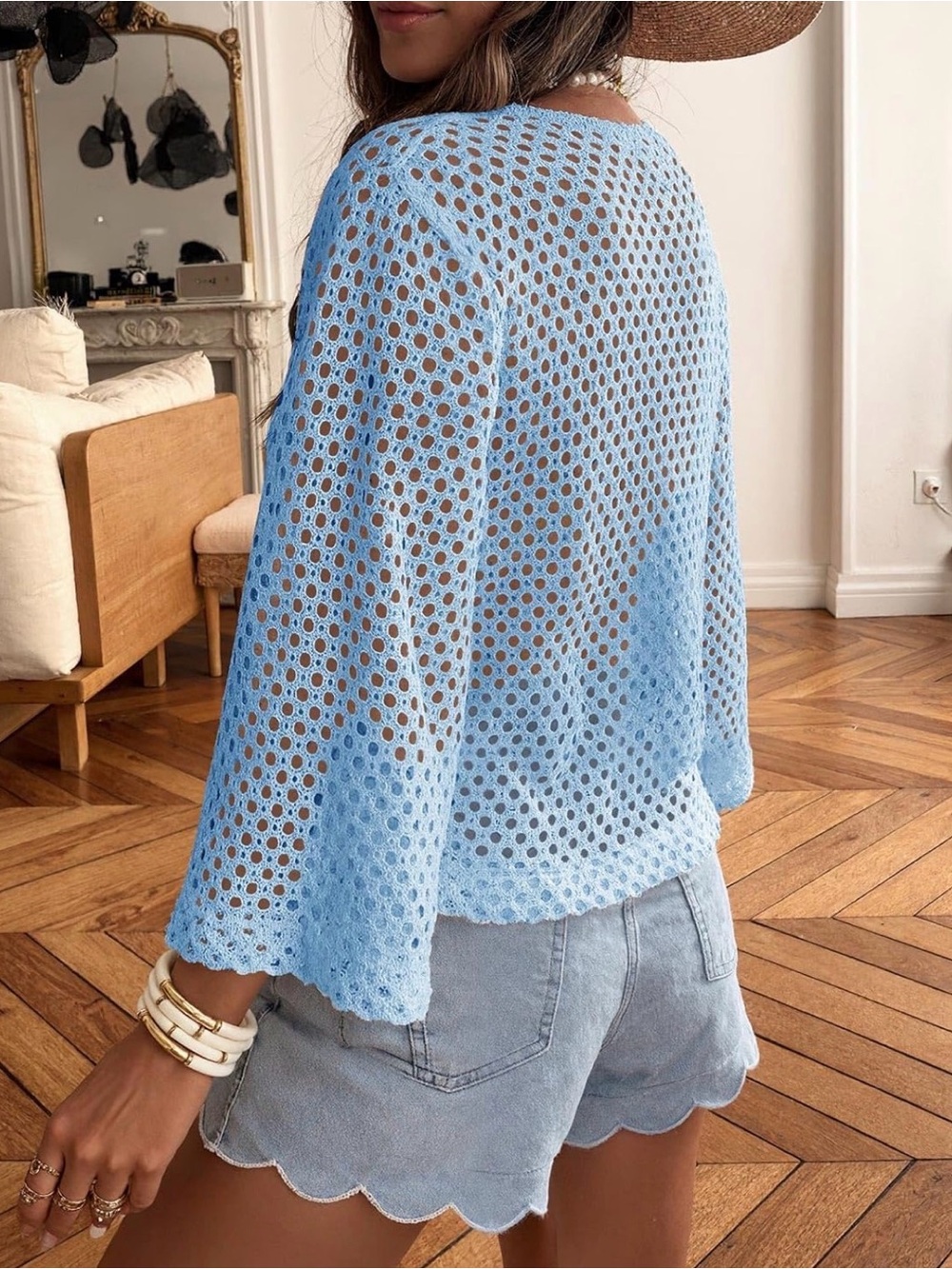 NWT 🐚 Crochet Cover Up With Golden Sun - Picture 3 of 13